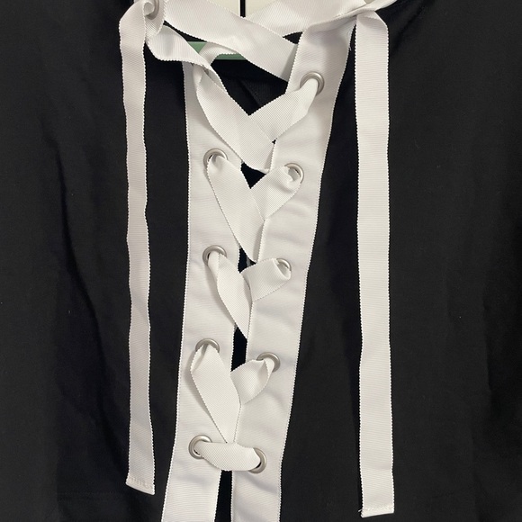 NWT Black S GABRIELLA UNION ENLIGHTENED unique trendy comfortable crop - Picture 3 of 7